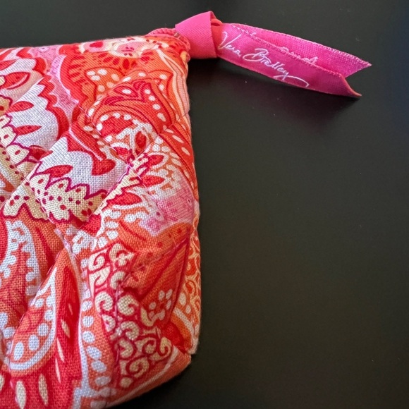 NWOT ~ Vera Bradley Cosmetic / Makeup Bag ~ Sherbet Paisley Pattern- Cotton - Picture 2 of 5